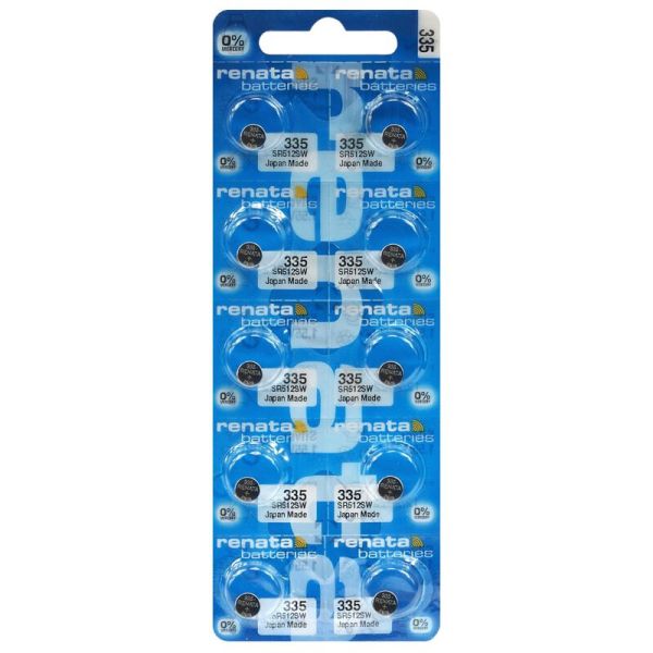 Renata 335 / SR512SW - 10 Knopfzellen Batterien (Swiss Made).