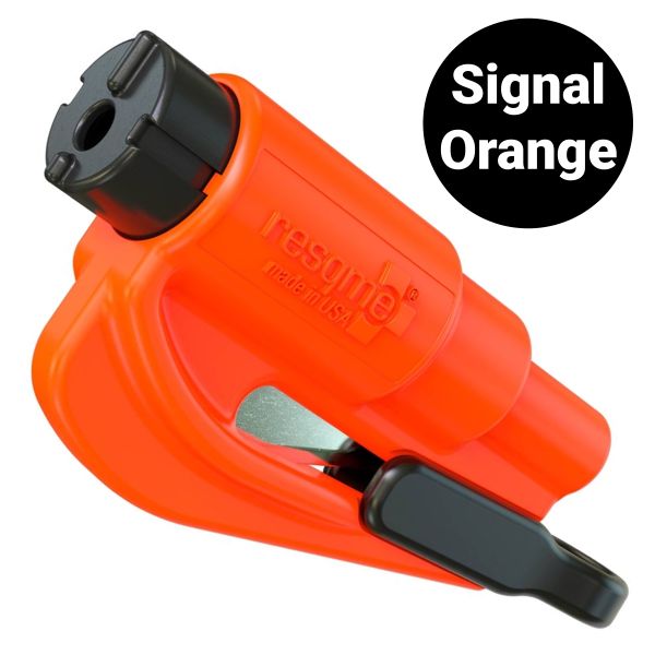 Resqme Auto-Rettungswerkzeug – Nothammer & Gurtschneider (Orange)