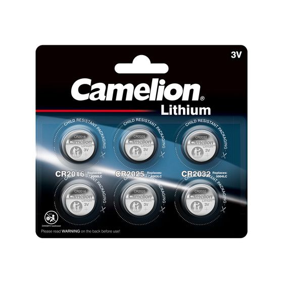 Camelion CR2032 CR2025 CR2016 Lithium (Set) - 6 Batterien