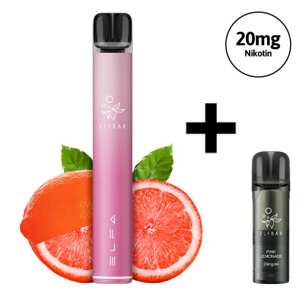 Elfbar ELFA Pro V2 Kit mit 1 Pod Pink Lemonade (20mg) - Aurora Pink
