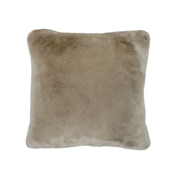 Eskimo Moscou Kissen (45x45cm) aus Webpelz (Kunstpelz) - Wood (Braun)