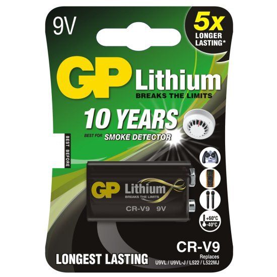 GP 9V (CR-VP) Lithium - Batterie (9 Volt Lithium)
