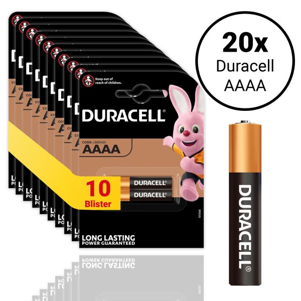 Duracell AAAA Mini (LR8D425) - 20 Alkali Batterien 1.5 Volt