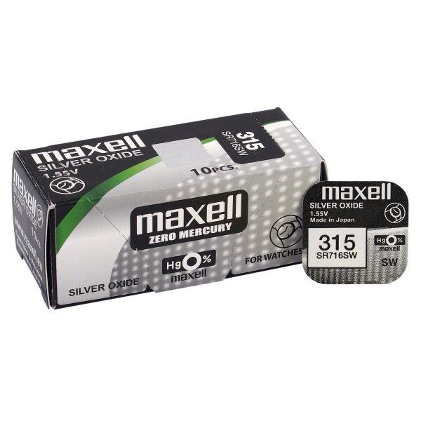 Maxell 315 / SR716SW - 10 Uhrenbatterien