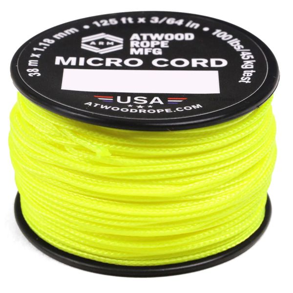 Atwood Rope MFG Micro Cord (Neongelb / Neon-Yellow) - 38 m Outdoor-Schnur