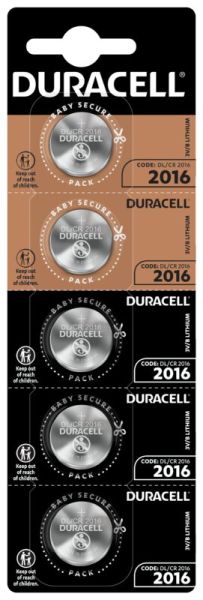 Duracell, CR2016 - 5 Knopfzellen