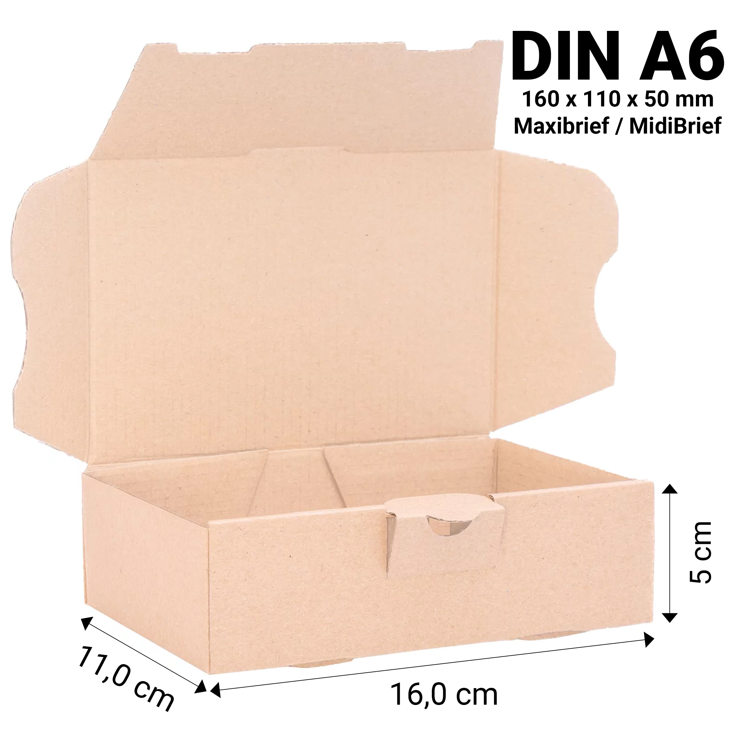 Maxibriefkarton weiß 160x110x50 mm günstig kaufen - Karton Primus | I, 11,99